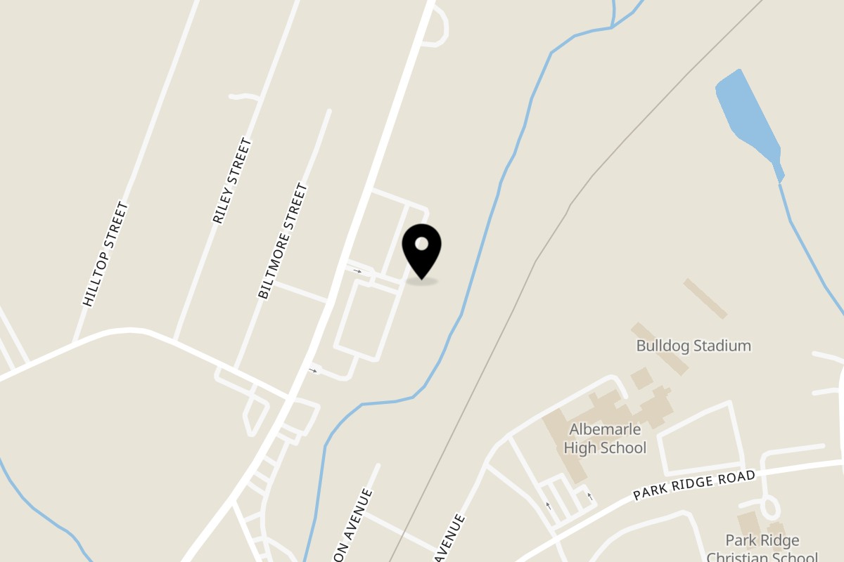 Map showing the location of Little Tokyo Albemarle on 1446 US-52 in Albemarle